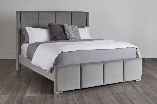 Mckinney Light Gray Uph Panel Bed (0)