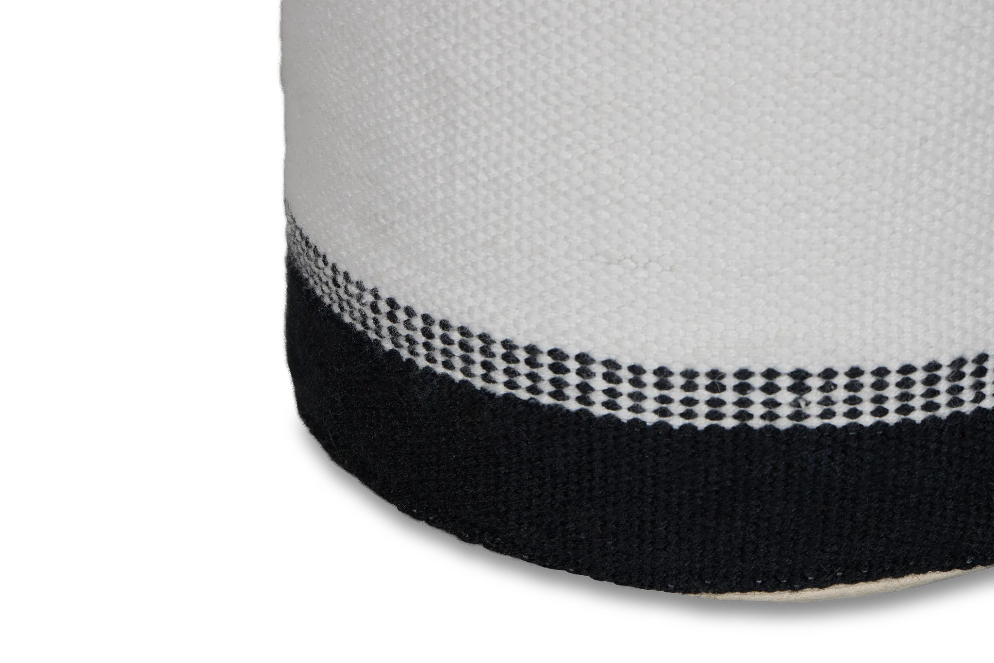 Max Black Round Accent Pouf