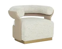 Calista Light Gray Fabric Swivel Accent Chair