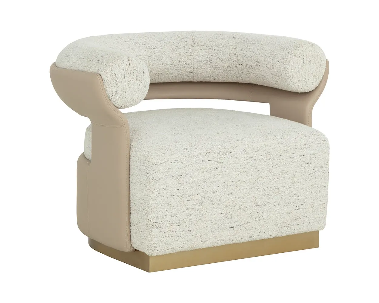 Calista Light Gray Fabric Swivel Accent Chair