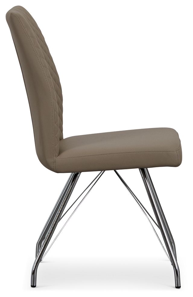 Lima Taupe Upholstered Side Chair (3)