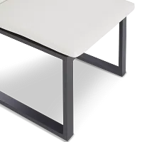 Linear Dark Gray White Aluminum Cushioned Chair