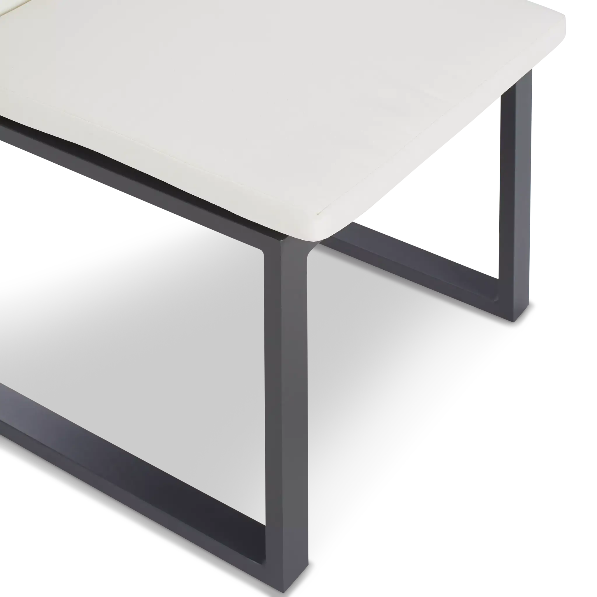 Linear Dark Gray White Aluminum Cushioned Chair Linear Dark Gray White Aluminum Cushioned Chair