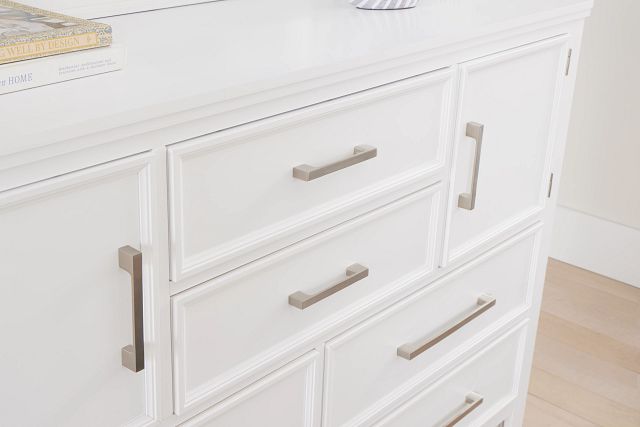 Seabrook White Large Dresser & Mirror