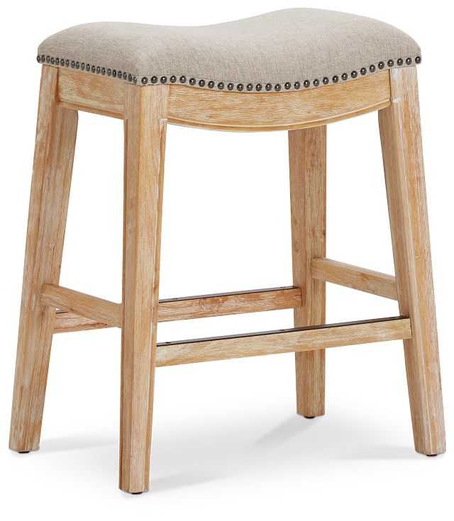 Samson Beige 24" Backless Barstool