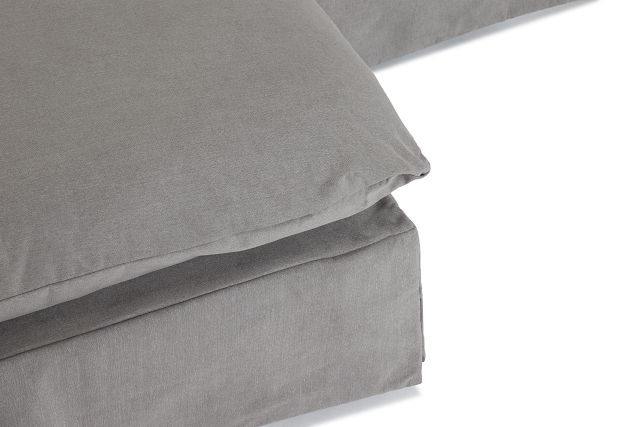 Raegan Gray Fabric Left Chaise Sectional