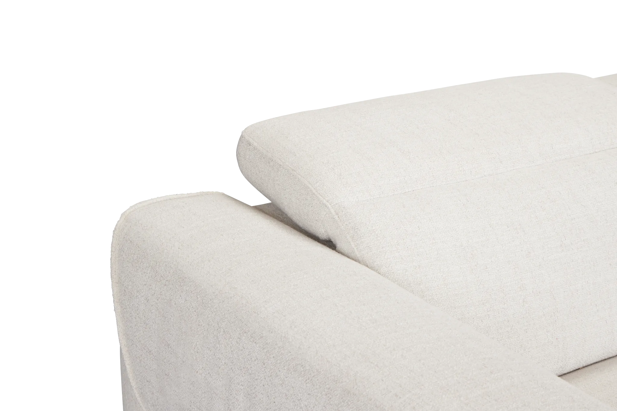 Ellis Light Beige Fabric Power Reclining Console Sofa