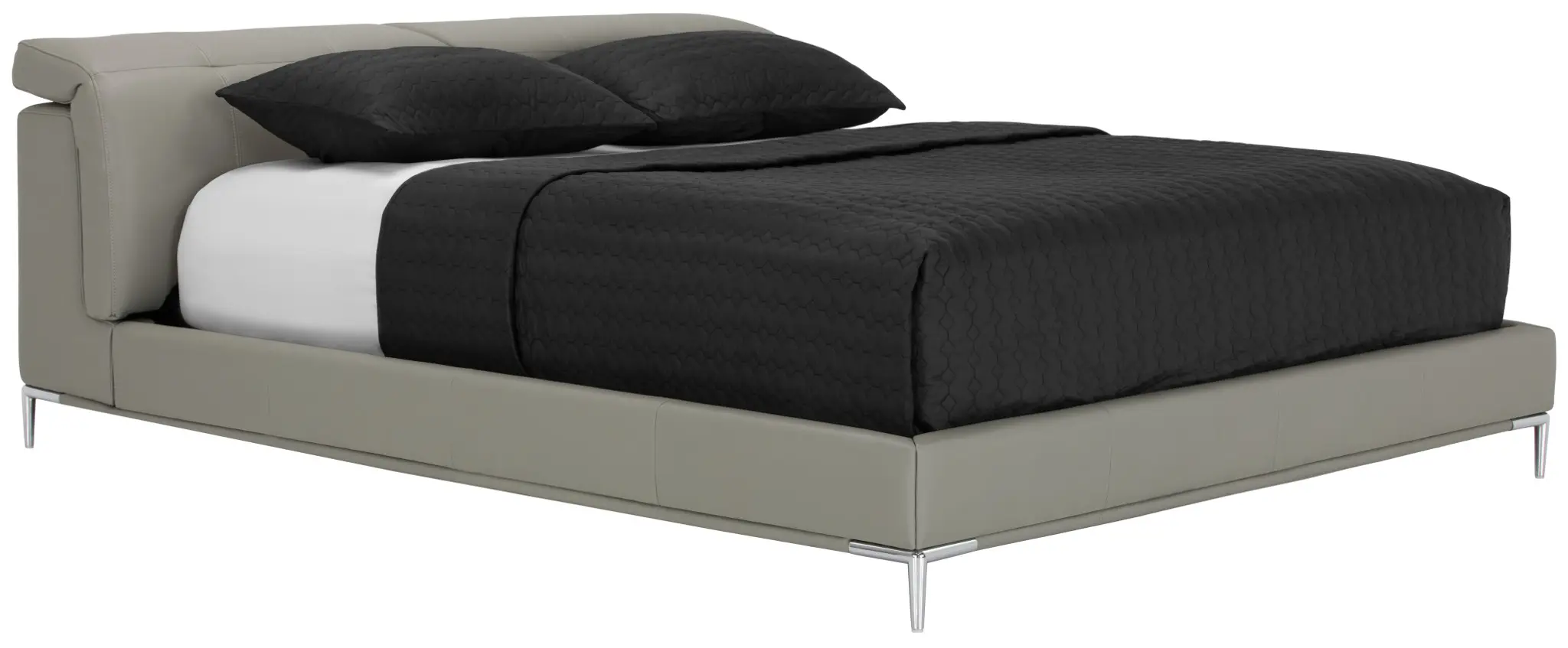 Santino Gray Micro Platform Bed Santino Gray Micro Platform Bed