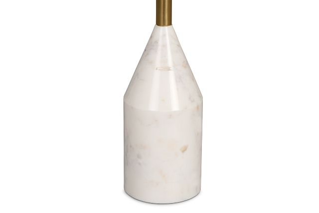 Neith White Stone Accent Table