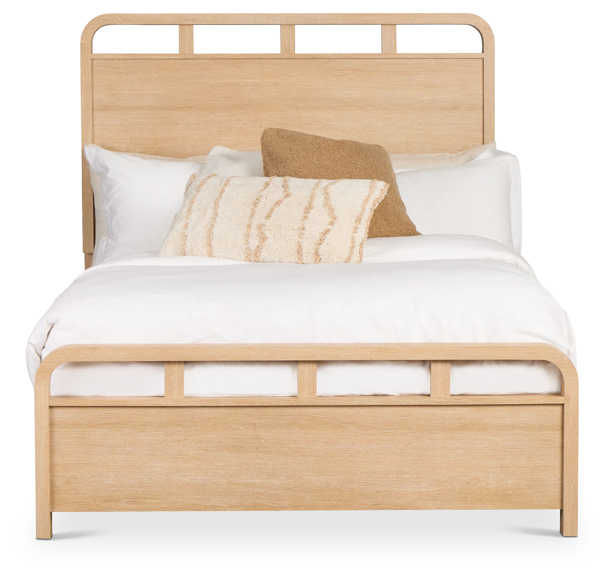 Lyndie Light Tone Panel Bed