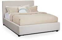 Monica Beige Uph Platform Storage Bed