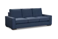 Edgewater Revenue Dark Blue 96" Sofa W/ 3 Cushions