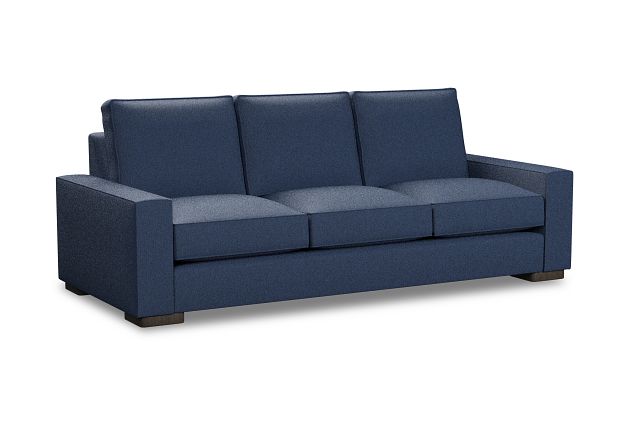 Edgewater Revenue Dark Blue 96" Sofa W/ 3 Cushions