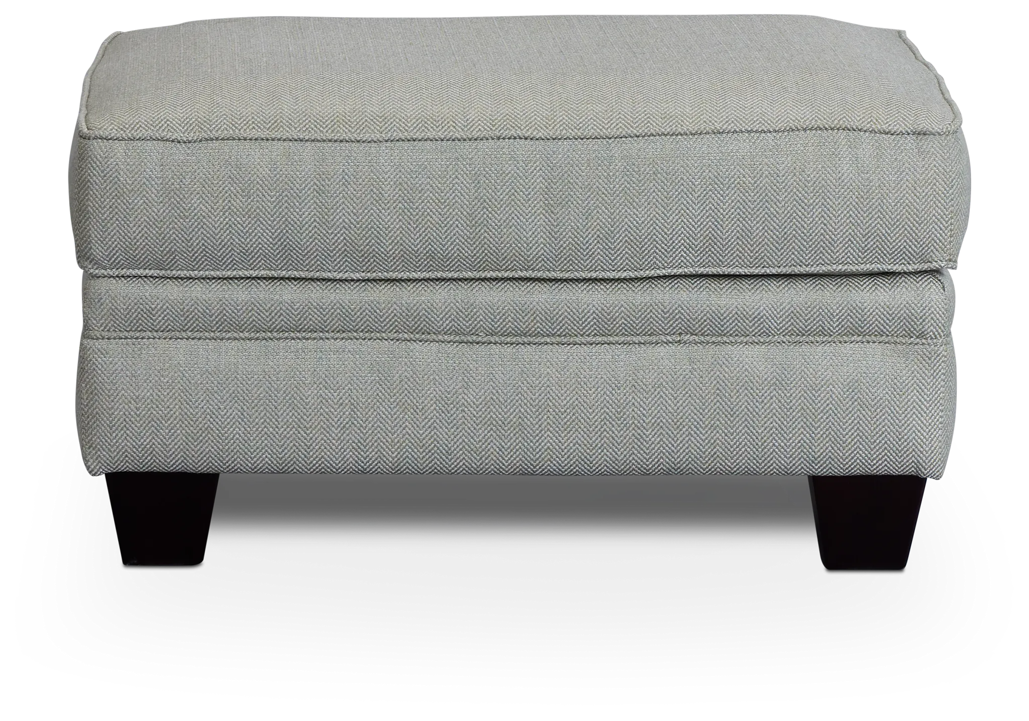 Avery Light Green Fabric Ottoman