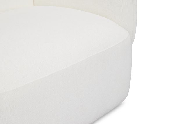 Halsey White Fabric 2-piece Modular Sofa