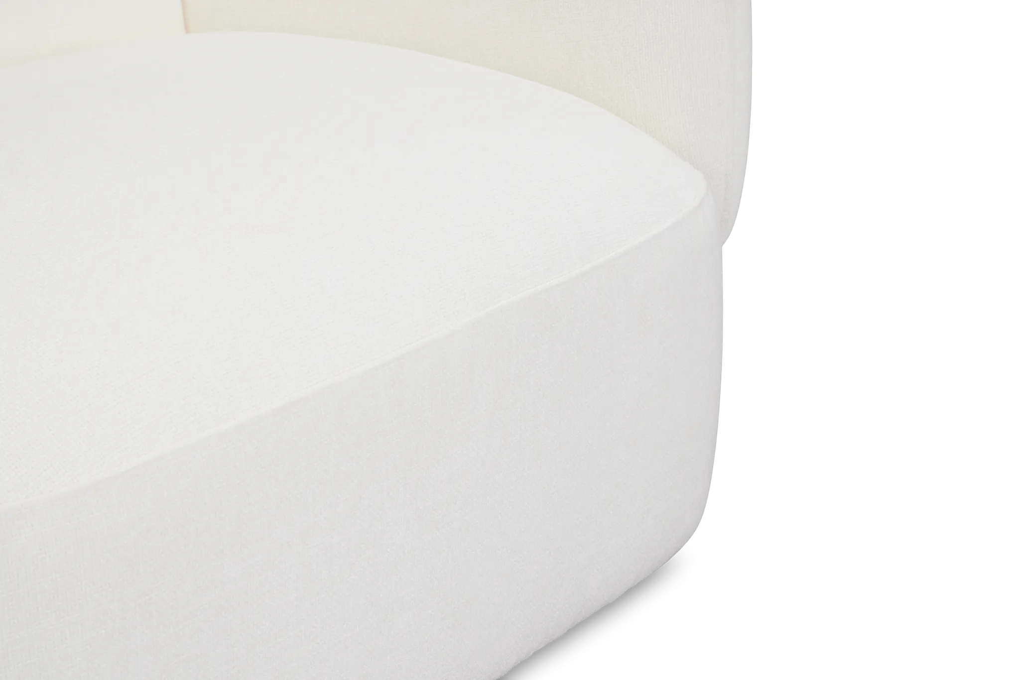 Halsey White Fabric 2-piece Modular Sofa