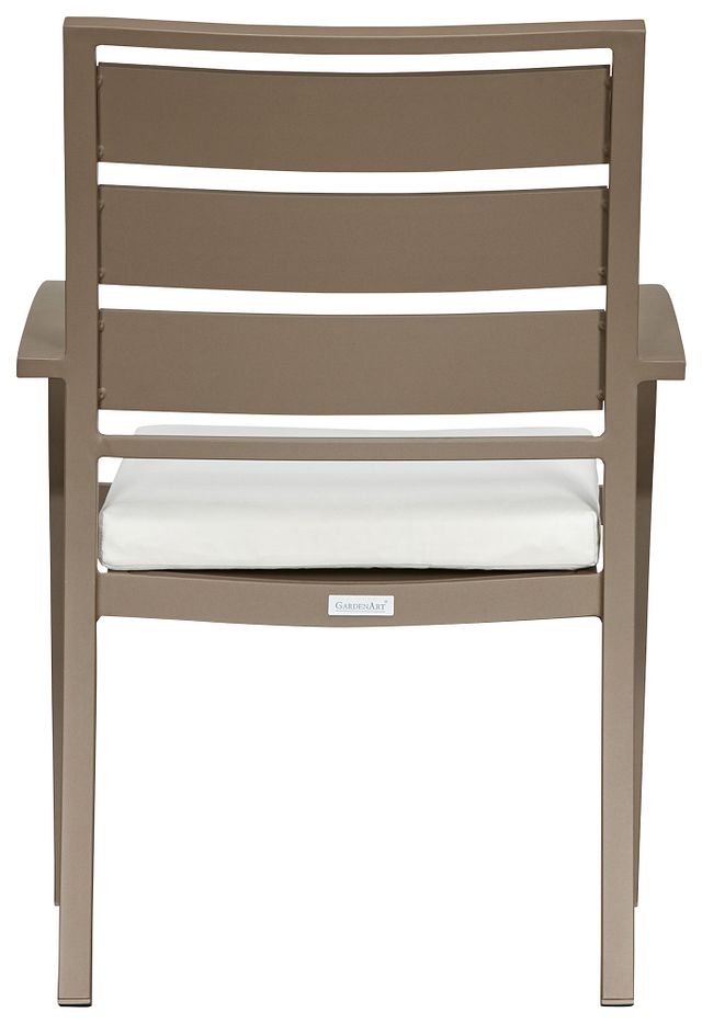Raleigh White Aluminum Arm Chair (2)