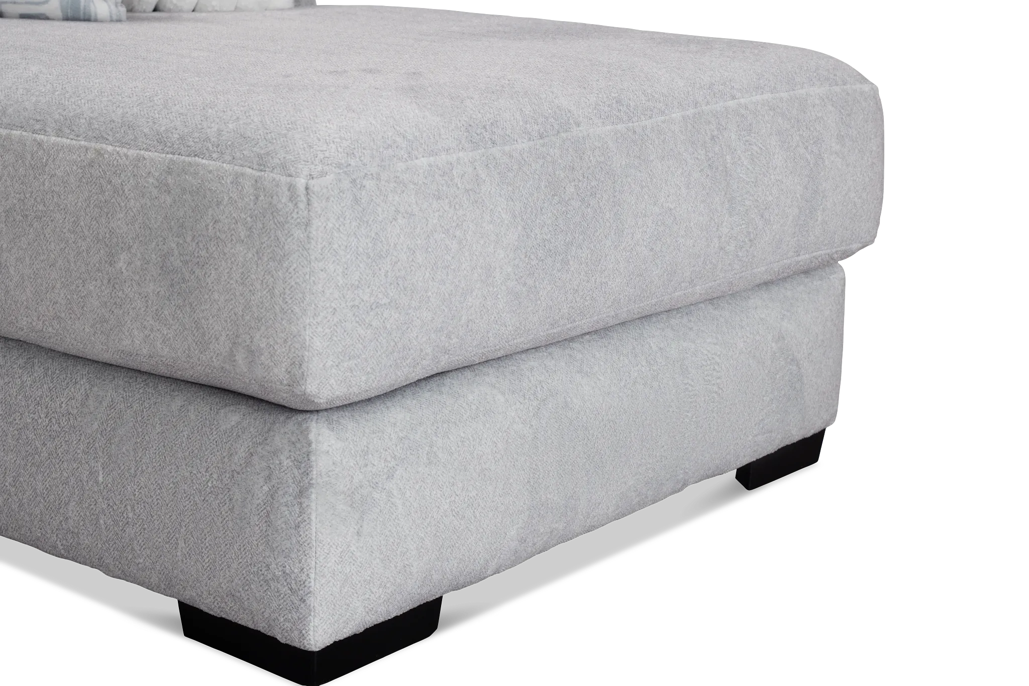 Kylie Light Gray Fabric Right Chaise Sectional