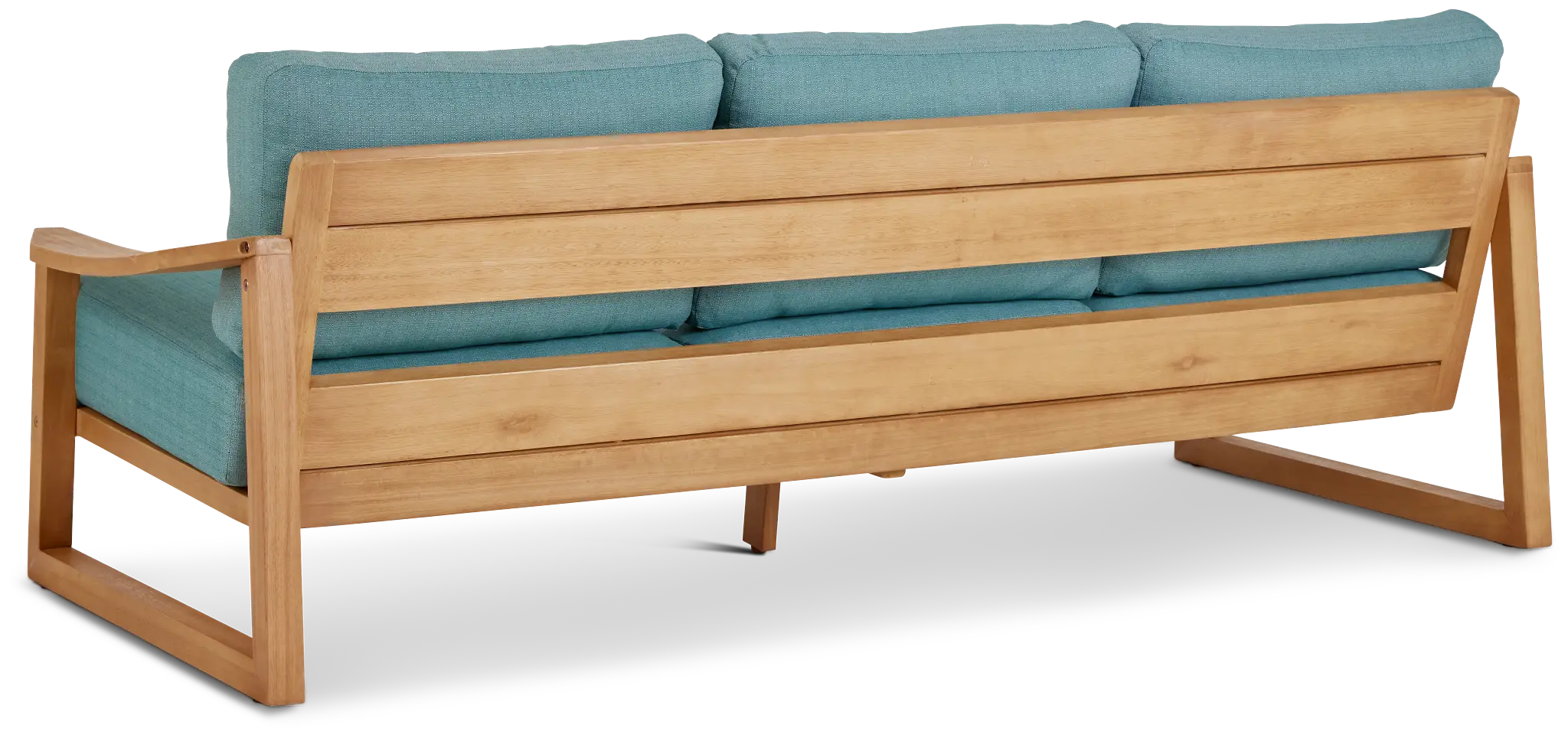 Tobago Light Tone Sofa With Teal Cushions Tobago Light Tone Sofa With Teal Cushions