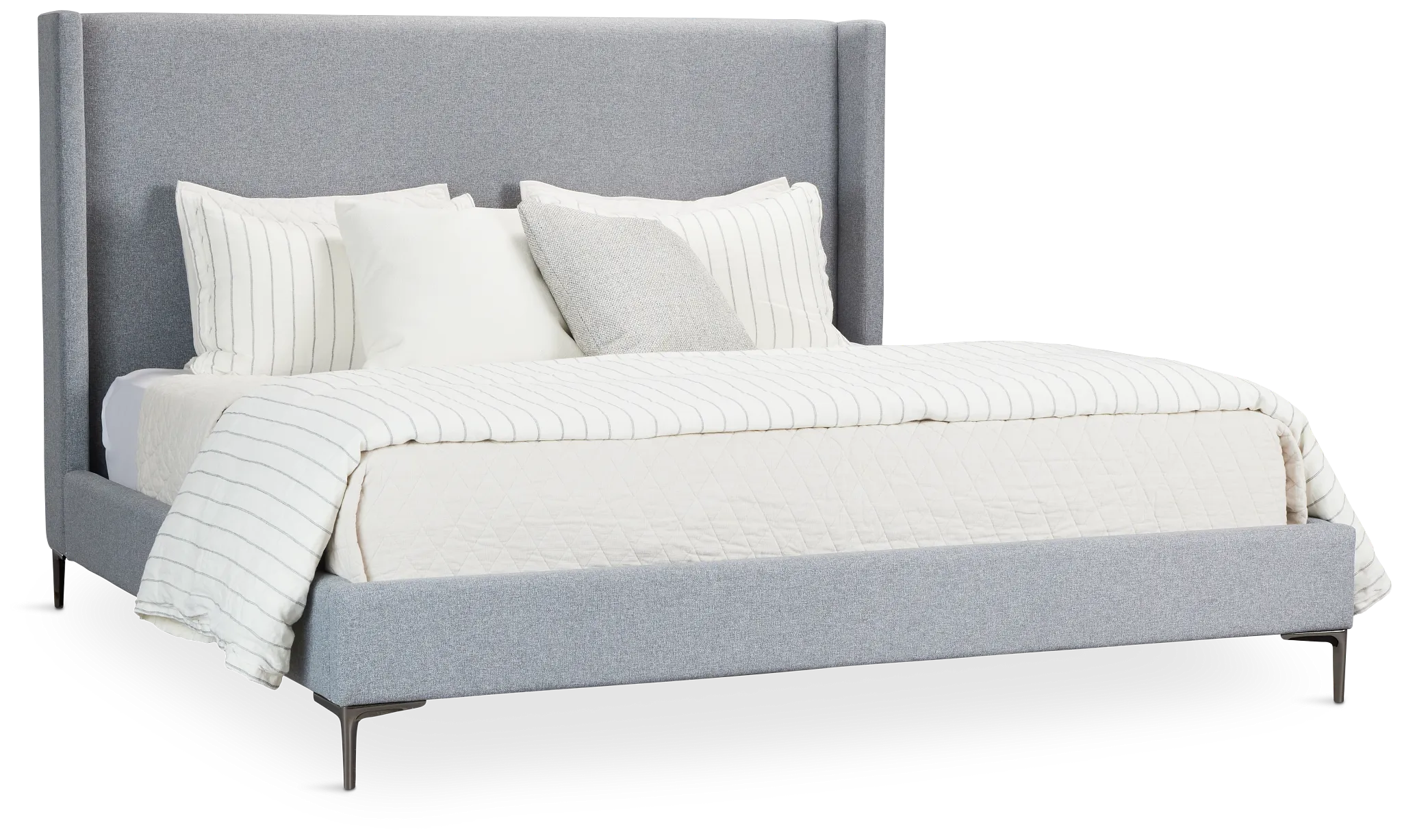Kent Gray Uph Panel Bed