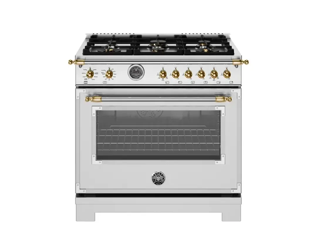 Bertazzoni Heritage Series Stainless Steel 36" Dual Fuel Range