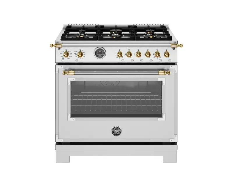 Bertazzoni Heritage Series Stainless Steel 36" Dual Fuel Range