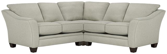Avery Light Green Fabric Small Two-arm Sectional