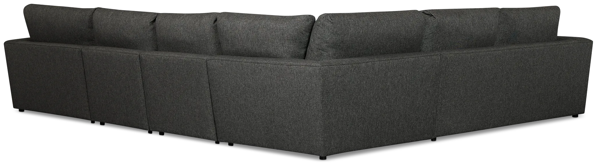 Brantley Dark Gray Fabric Large Right Chaise Sectional