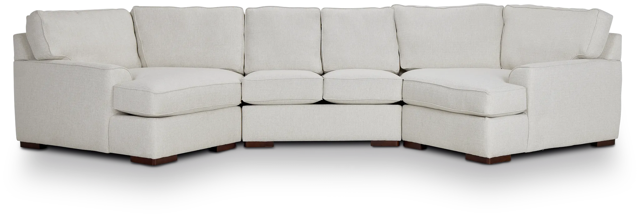 Austin White Fabric Dual Cuddler Sectional