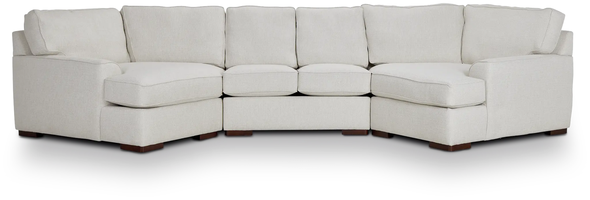 Austin White Fabric Dual Cuddler Sectional Austin White Fabric Dual Cuddler Sectional