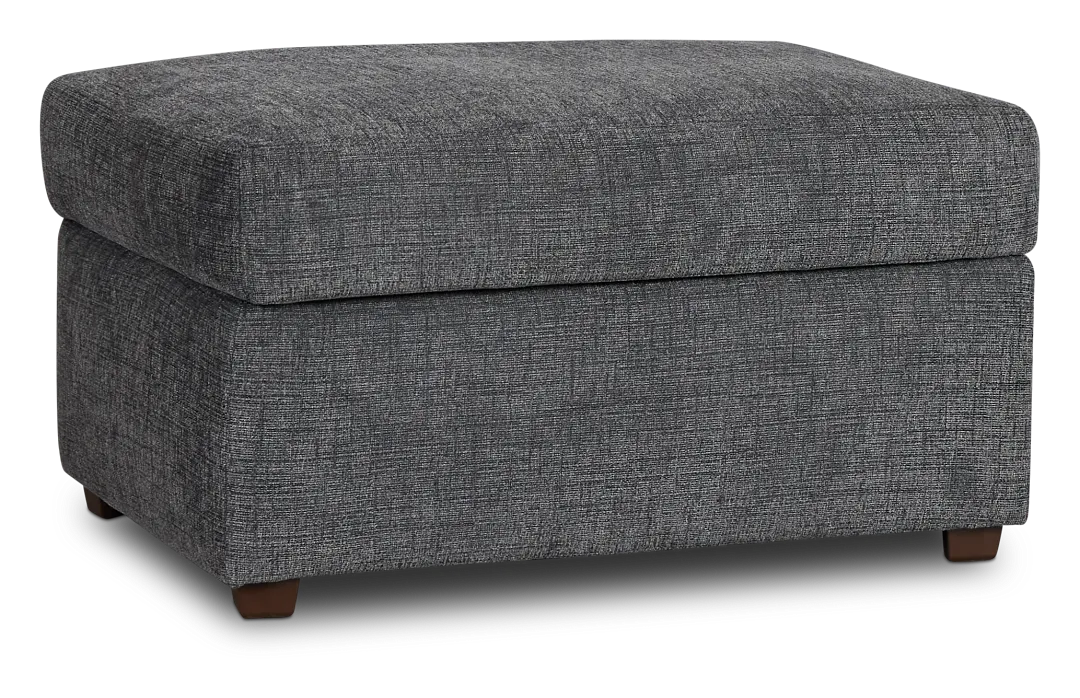 Pomona Gray Fabric Ottoman