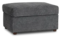 Pomona Gray Fabric Ottoman