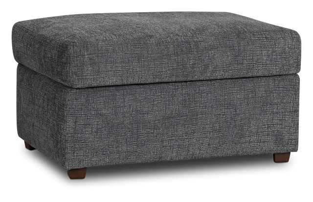 Pomona Gray Fabric Ottoman
