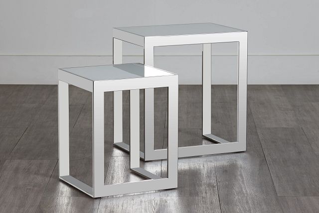 Nova White Set Of 2 Nesting End Table