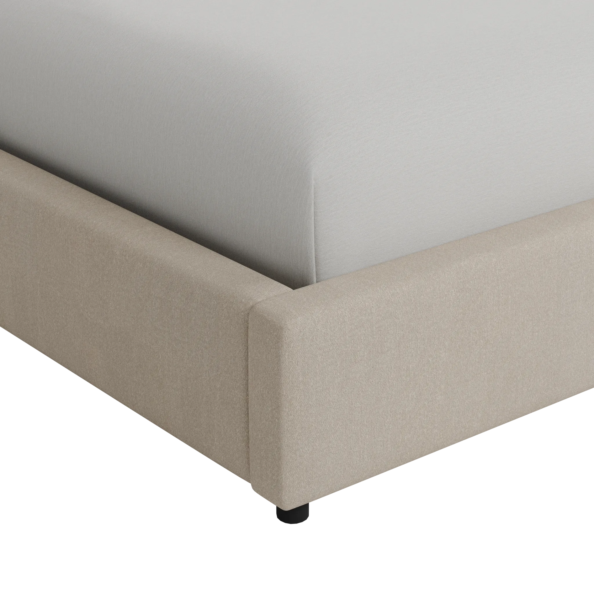 Grayton Peyton Beige 54" Upholstered Platform Bed