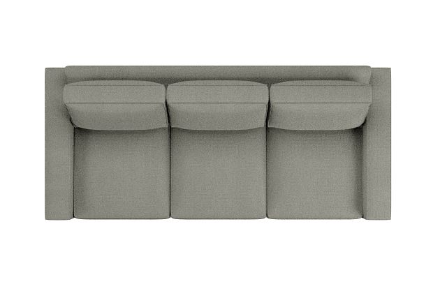 Edgewater Delray Pewter 96" Sofa W/ 3 Cushions