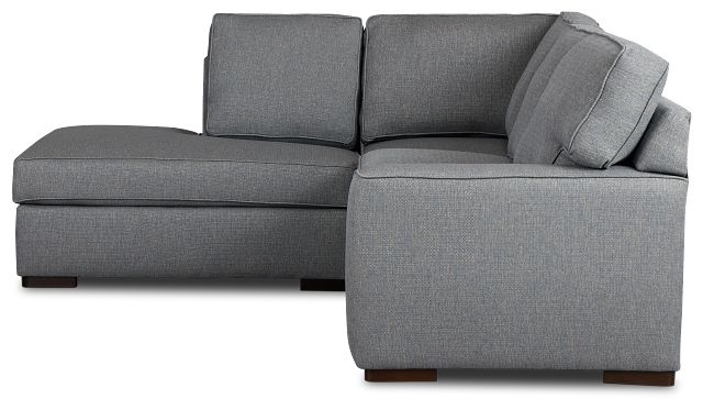 Austin Blue Fabric Small Left Bumper Sectional