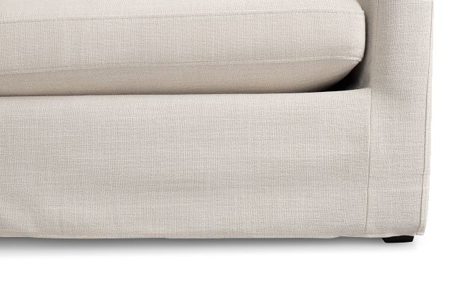 Willow Light Beige Fabric Small Two-arm Sectional