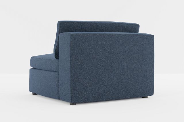 Destin Elite Dark Blue Fabric Armless Chair