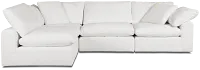 Nixon White Fabric 4-piece Modular Sectional