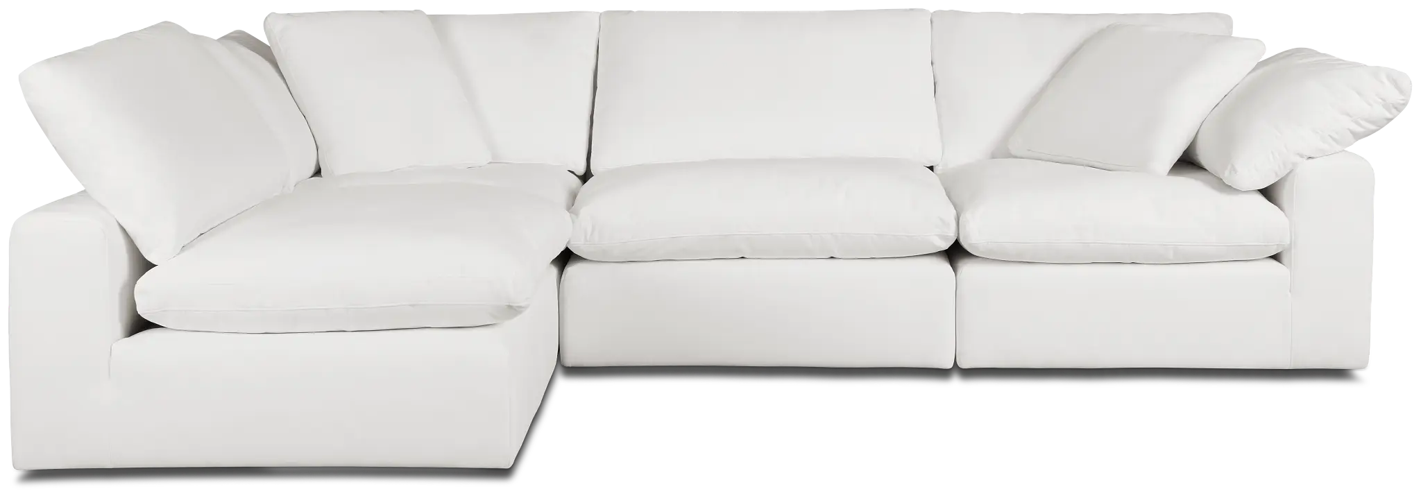 Nixon White Fabric 4-piece Modular Sectional Nixon White Fabric 4-piece Modular Sectional