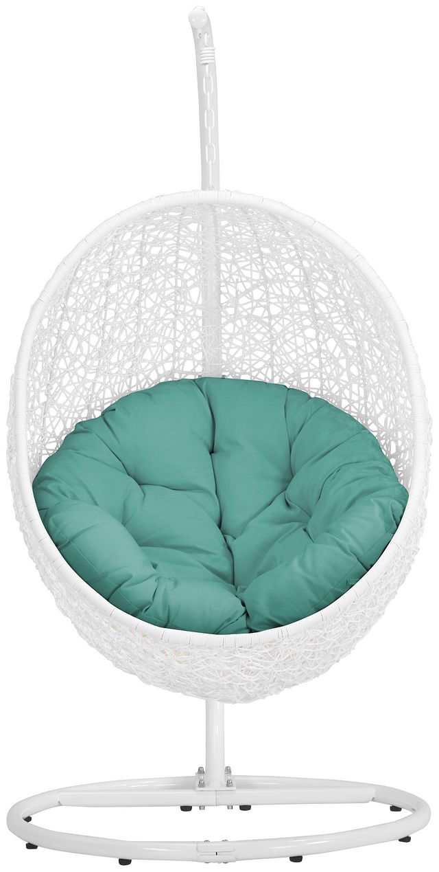 teal hanging chair