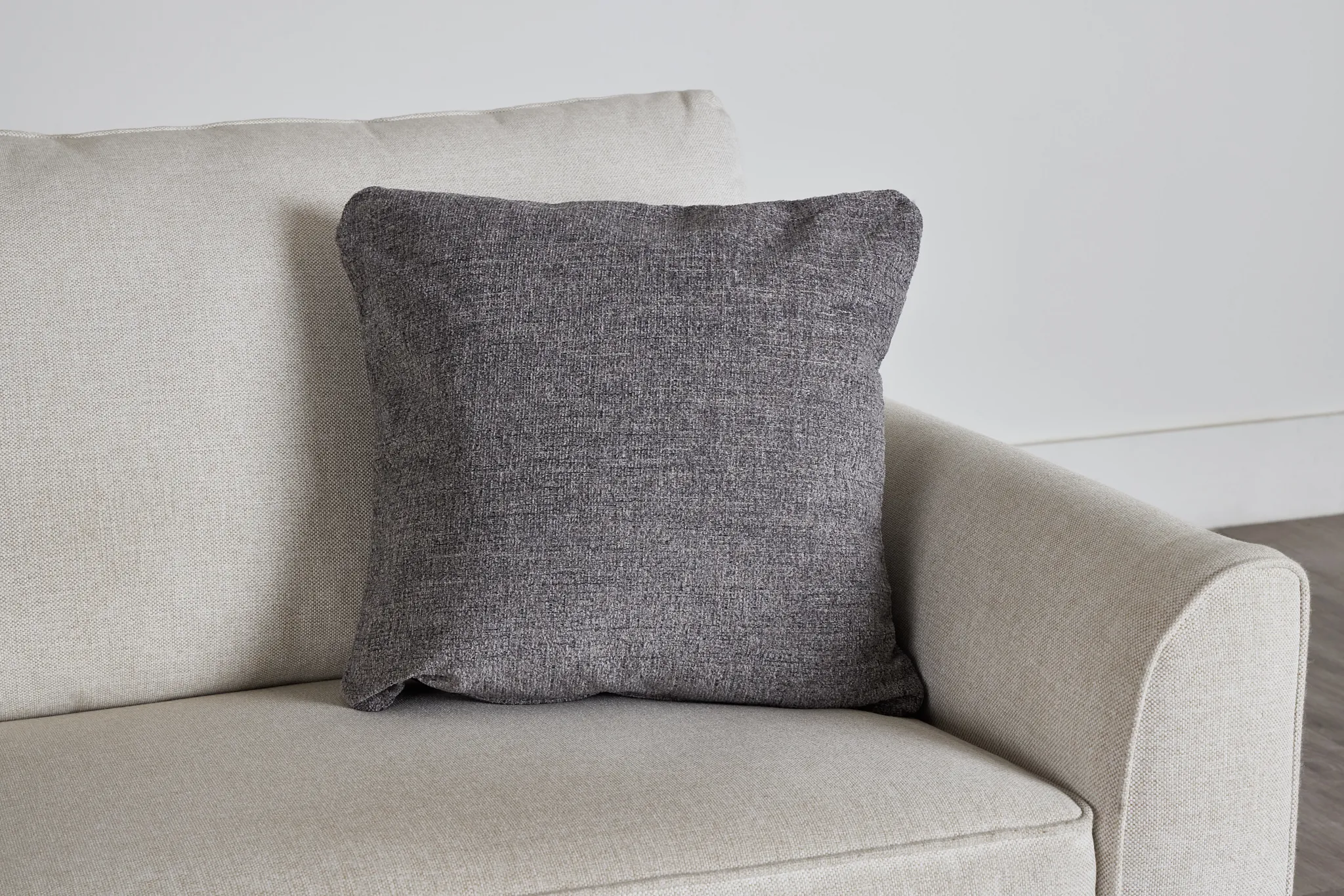 Andie Dark Gray 20" Accent Pillow Cover