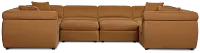 Aria Medium Brown Micro 10-piece Modular Sectional