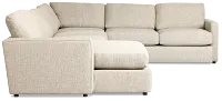 Maxwell Dark Gray Fabric Large Left Chaise Sectional