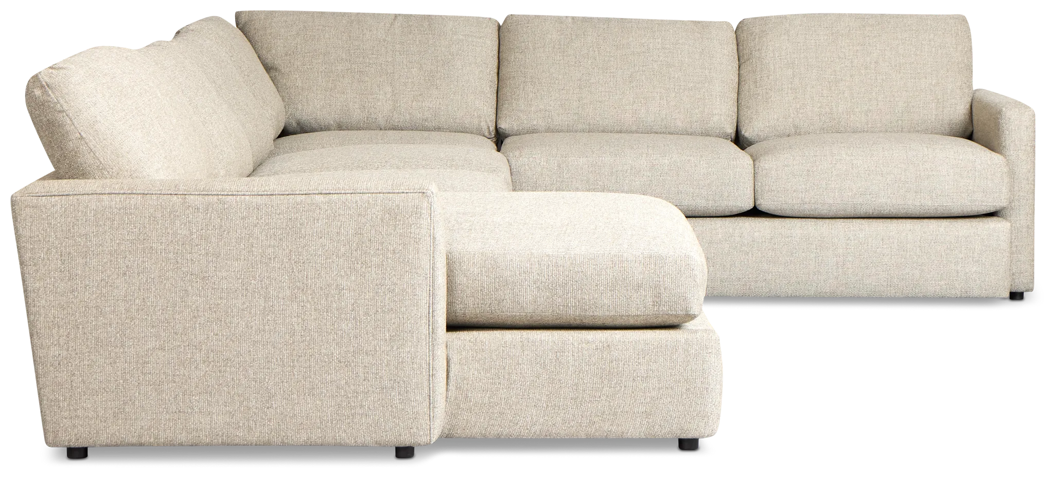 Maxwell Dark Gray Fabric Large Left Chaise Sectional
