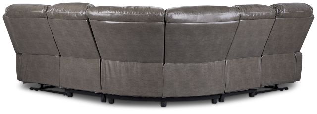 Toby2 Dark Taupe Micro Small Two-arm Manually Reclining Sectional