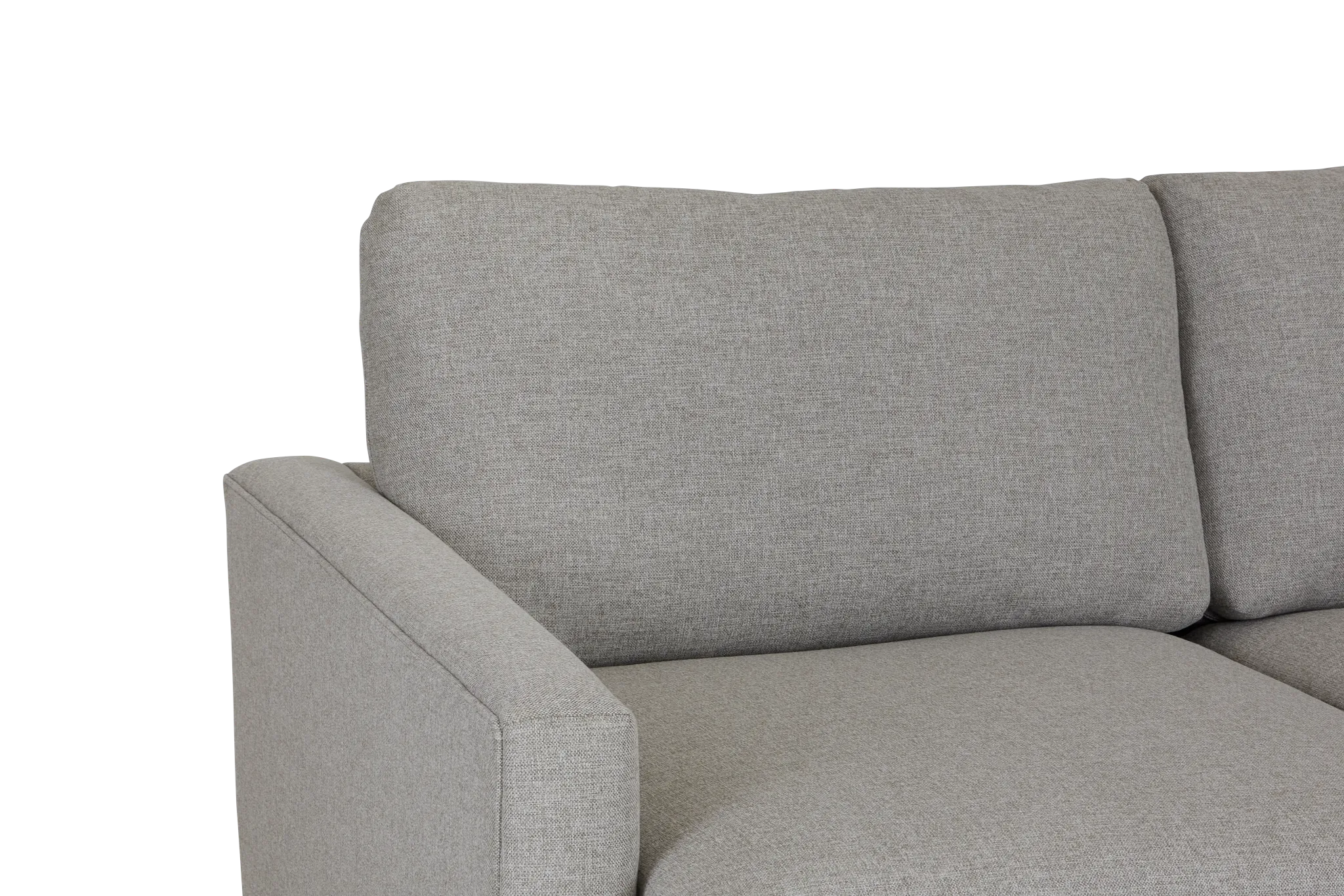 Noah Khaki Fabric Small Right Chaise Sectional