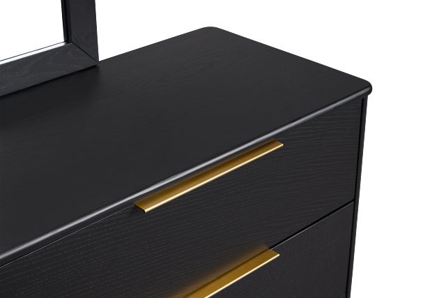 Stockton Black Dresser & Mirror