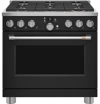 Cafe 366 Series Black 36" Dual Fuel Range
